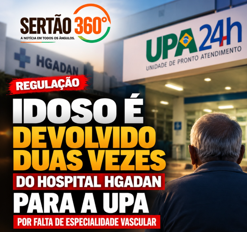 DOSO DE 74 ANOS É DEVOLVIDO DUAS VEZES DO HOSPITAL ESTADUAL PARA A UPA POR FALTA DE ESPECIALISTA VASCULAR