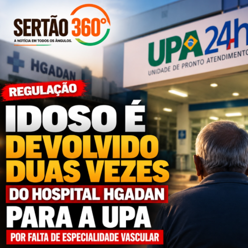 DOSO DE 74 ANOS É DEVOLVIDO DUAS VEZES DO HOSPITAL ESTADUAL PARA A UPA POR FALTA DE ESPECIALISTA VASCULAR